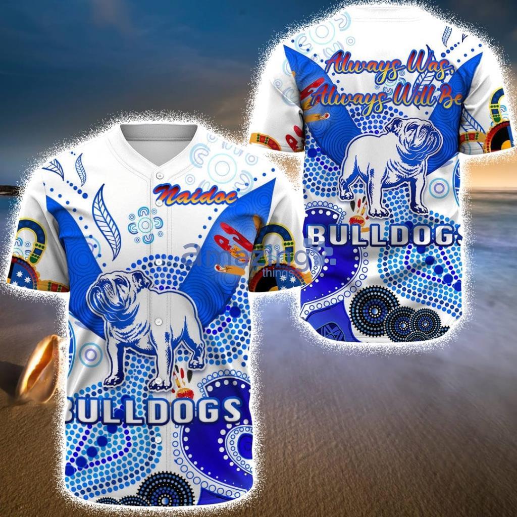 Custom Name Canterbury-Bankstown Bulldogs Indigenous Victorian Vibes -  Rugby Team Baseball Jerseys Shirt