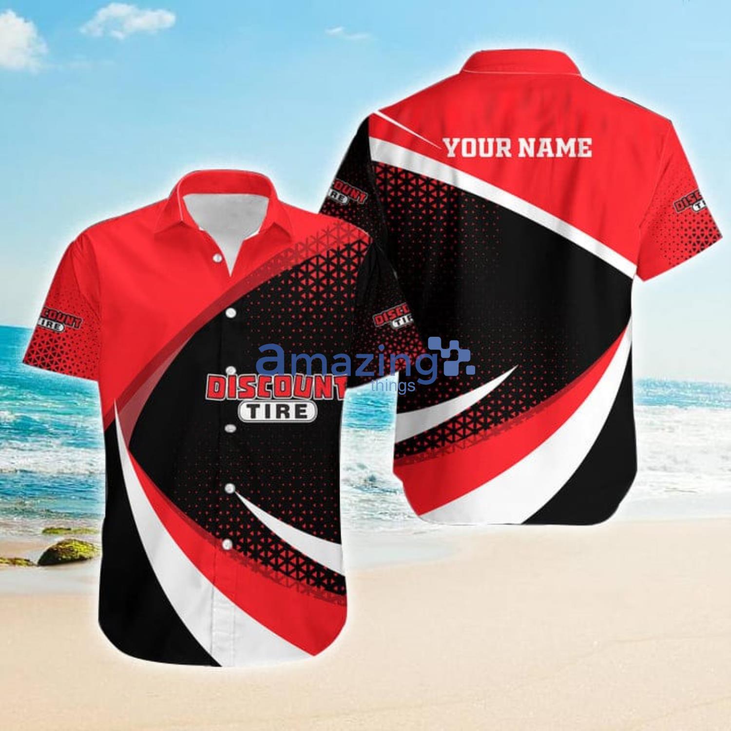 Custom Name Discount Tire Short Sleeve Aloha Hawaiian Shirt For Men And Women Product Photo 1