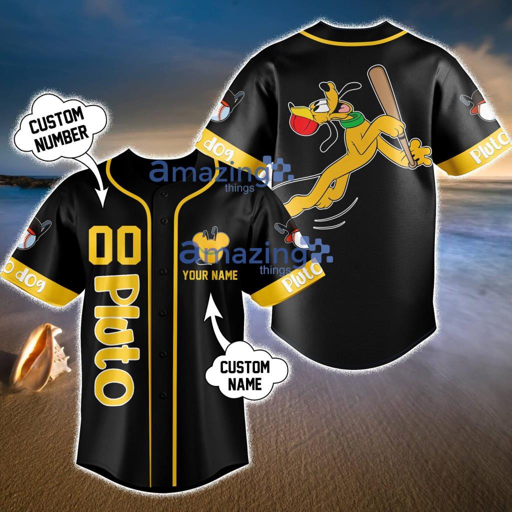 Pluto Dog Baseball Jersey Custom Name Baseball Jersey Disney