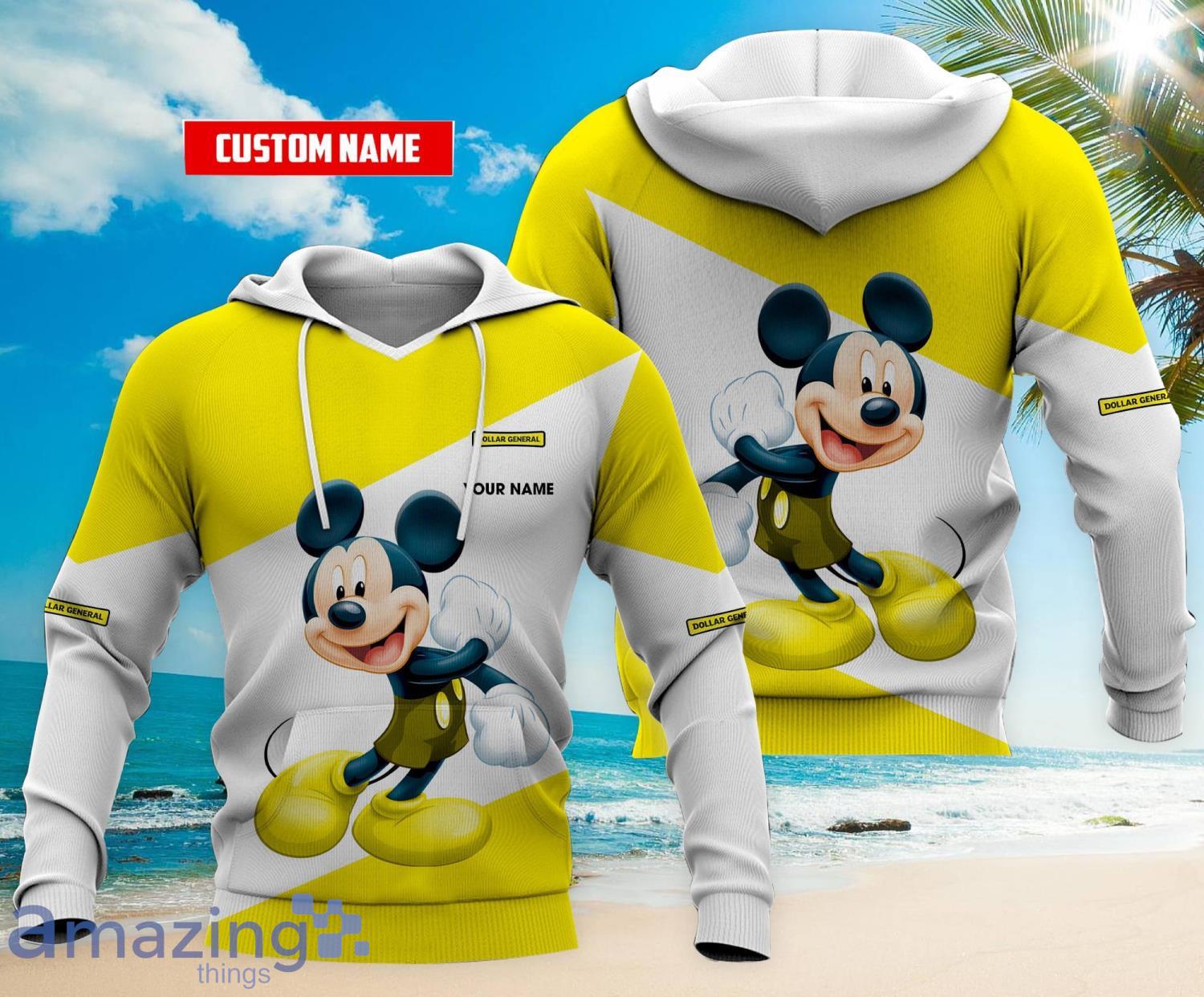 Custom Name Dollar General Cute Mickey Disney Cartoon Lover 3D All Over Printed Hoodie Zip Hoodie Product Photo 1