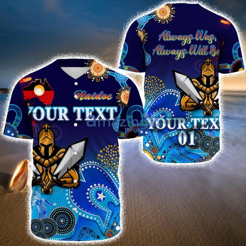 Custom Name Gold Coast Titans Naidoc - Rugby Team Baseball Jerseys Shirt - Custom Name Gold Coast Titans Naidoc - Rugby Team Baseball Jerseys Shirt