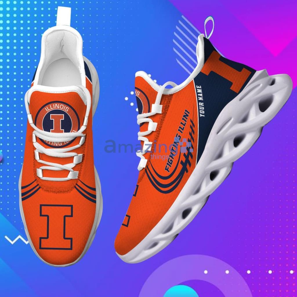Custom Name Illinois Fighting Illini Personalized Max Soul Shoes For Men And Women image Custom Name Illinois Fighting Illini-Personalized Max Soul Shoes For Men And Women - 4