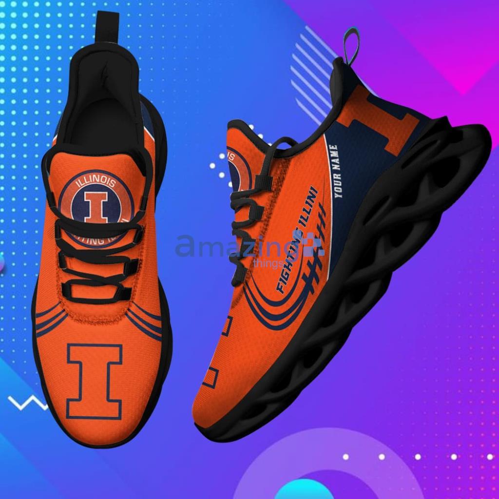 Custom Name Illinois Fighting Illini-Personalized Max Soul Shoes For Men And Women - 3 Custom Name Illinois Fighting Illini-Personalized Max Soul Shoes For Men And Women - 3
