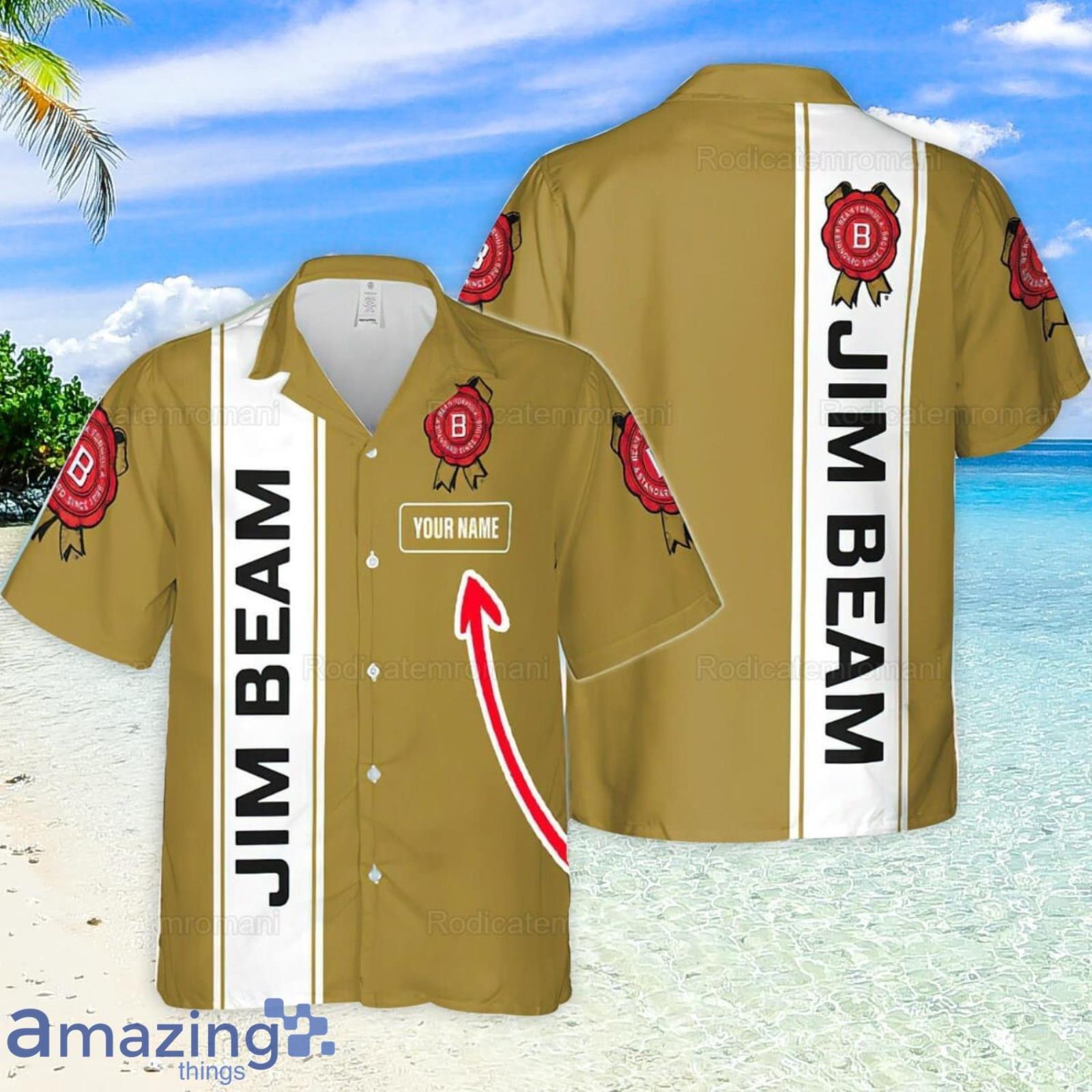 Custom Name Jim Beam Hawaiian Shirt Product Photo 1