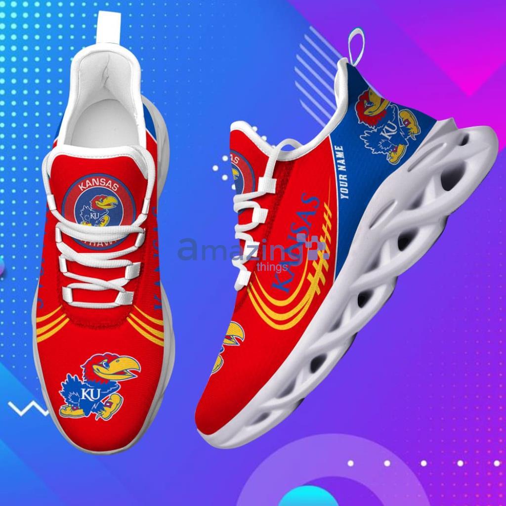 Custom Name Kansas Jayhawks-Personalized Max Soul Shoes For Men And Women - 4