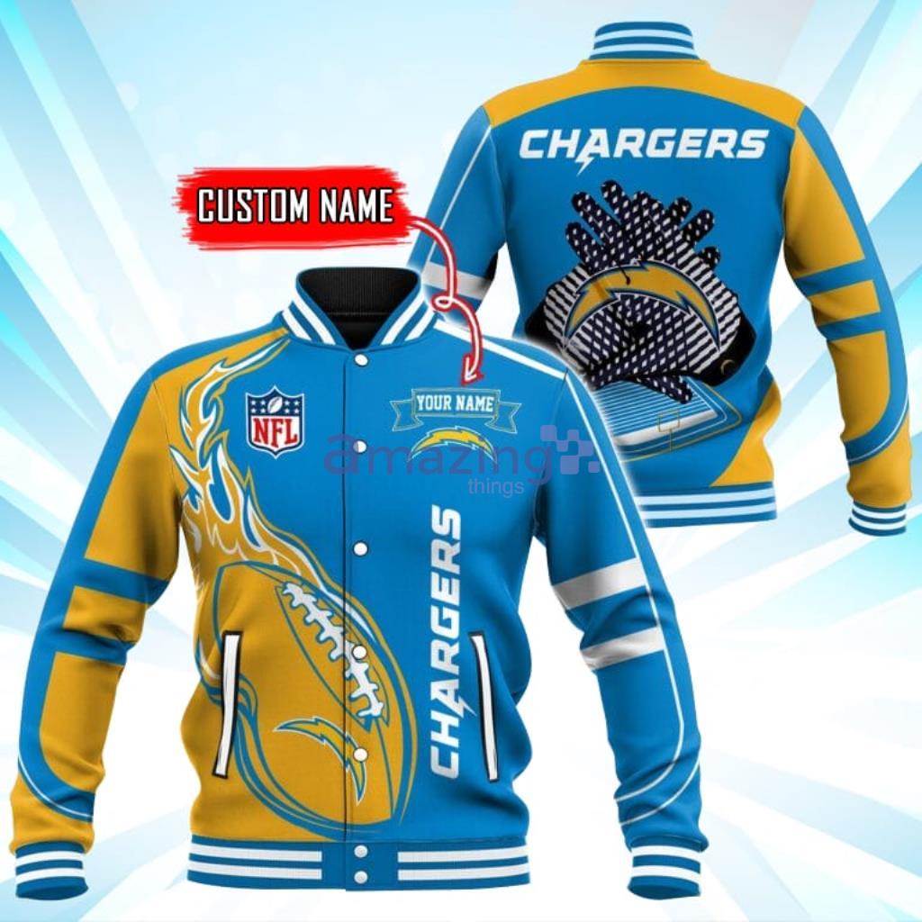 Custom Name Los Angeles Chargers NFL Teams Baseball Jacket - Custom Name Los Angeles Chargers NFL Teams Baseball Jacket Custom Name Los Angeles Chargers NFL Teams Baseball Jacket - Custom Name Los Angeles Chargers NFL Teams Baseball Jacket