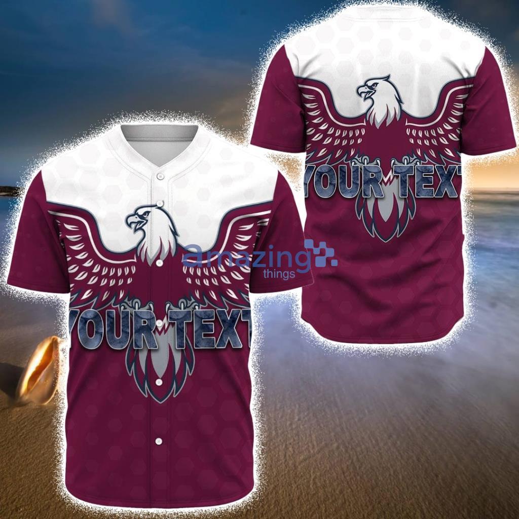 Manly Warringah Sea Eagles Custom Name & Number NRL Baseball Jersey Best  Gift For Men And Women Fans