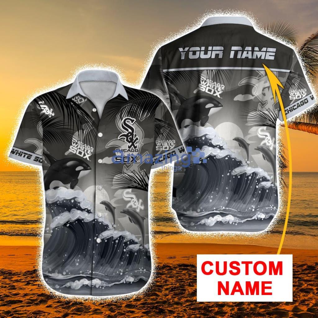 MLB Chicago White Sox Custom Name Number Style Hawaiian Shirt