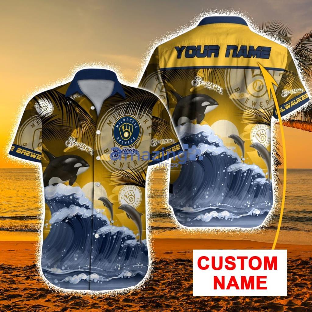 Personalized Milwaukee Brewers All Over Print 3D Hawaiian Shirt