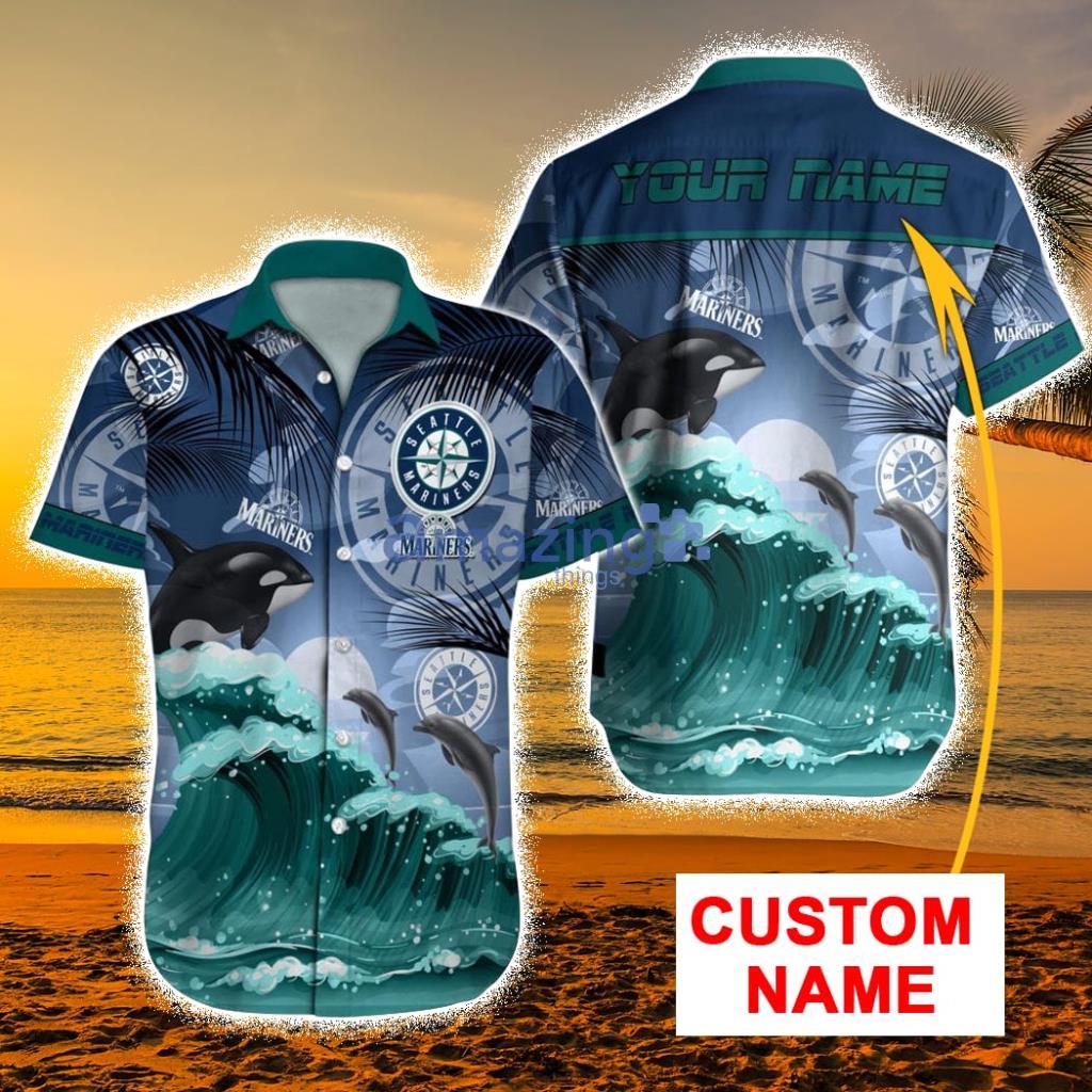 Custom Name Seattle Mariners MLB Aloha Hawaiian Shirt - T-shirts