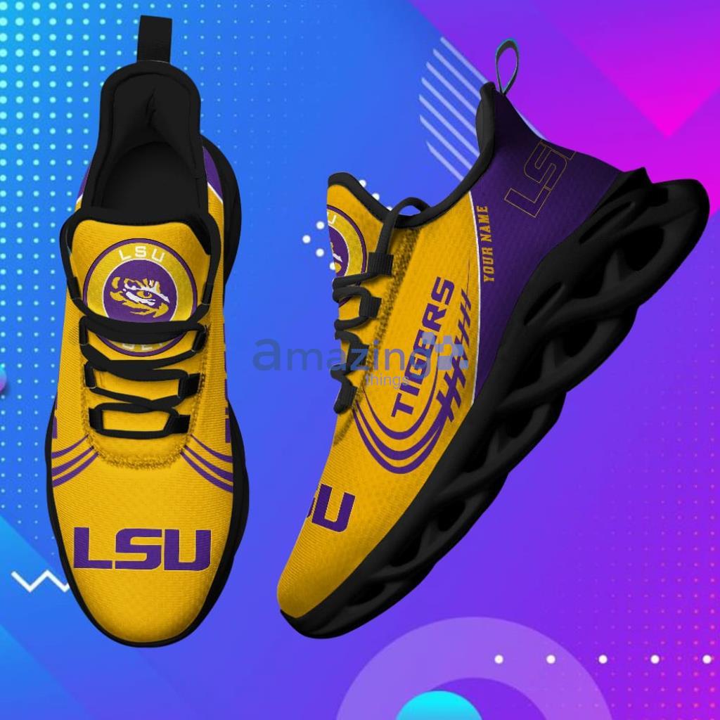 Custom Name NCAA Teams Lsu Tigers-Personalized Max Soul Shoes For Men And Women - 3