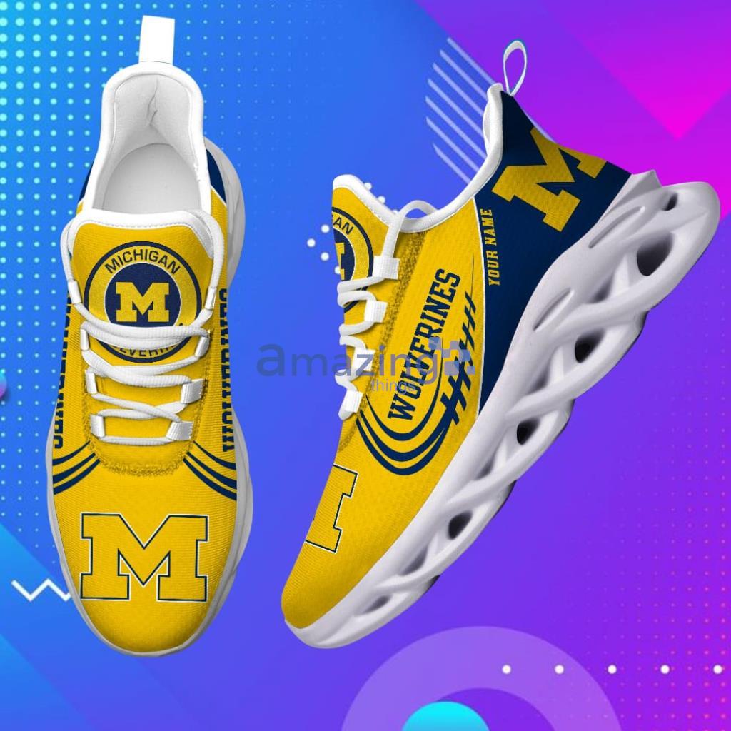 Custom Name NCAA Teams Michigan Wolverines Personalized Max Soul Shoes For Men And Women image Custom Name NCAA Teams Michigan Wolverines-Personalized Max Soul Shoes For Men And Women - 4