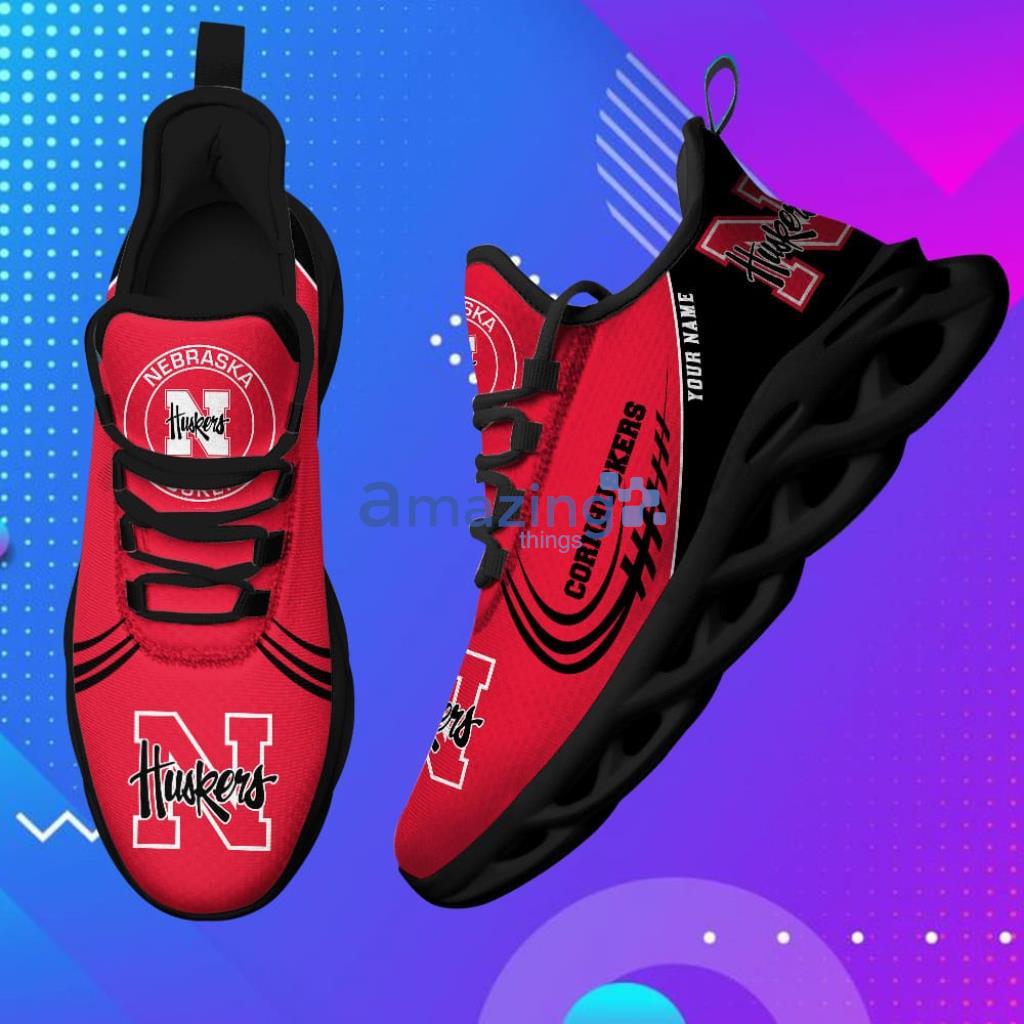 Nebraska Cornhuskers NCAA2 Max Soul Shoes Running Sneakers Football Fans -  YesItCustom