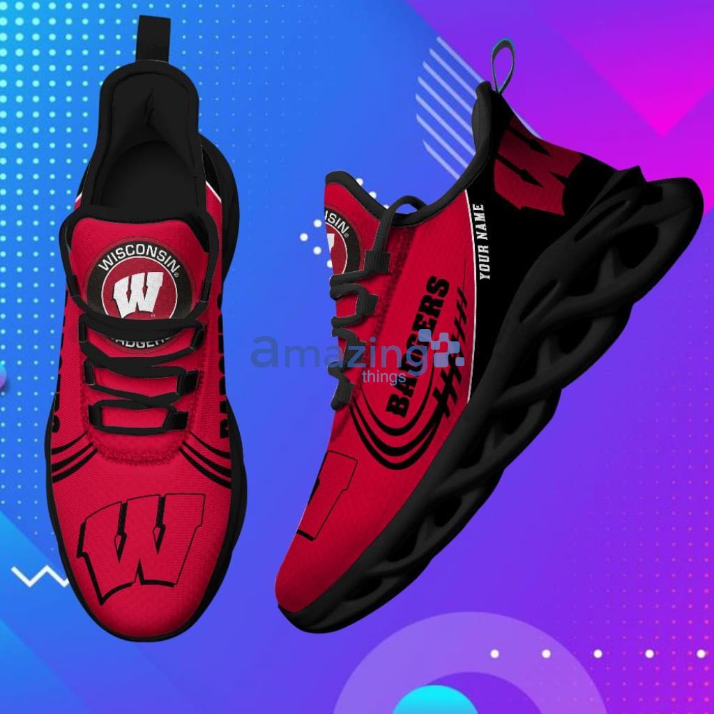 Custom Name NCAA Teams Wisconsin Badgers-Personalized Max Soul Shoes For Men And Women - 3