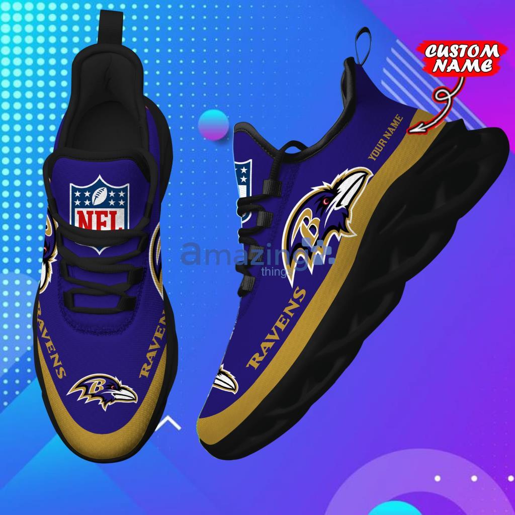 Custom Name NFL Baltimore Ravens Personalized Max Soul Shoes For Men And Women - 6