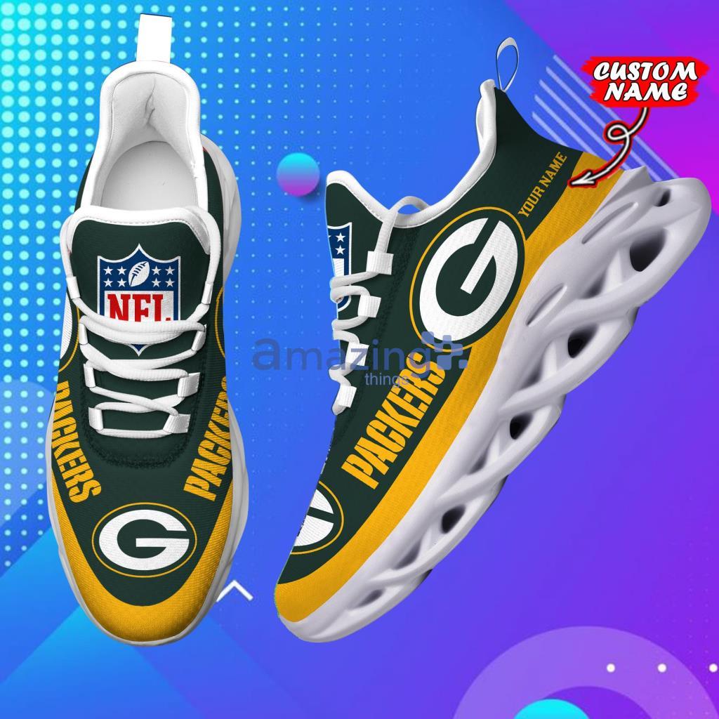 Green Bay Packers Personalized Name NFL Max Soul Shoes Men And