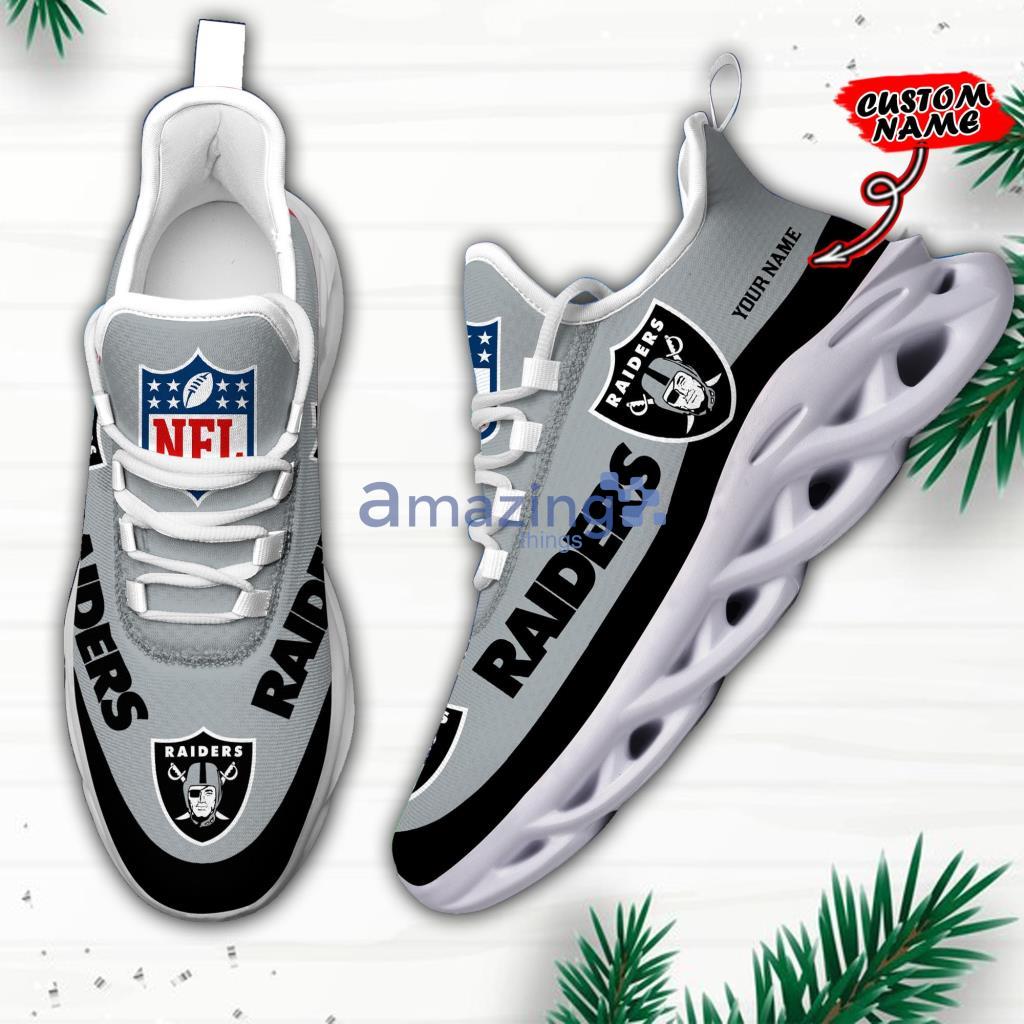 NFL Las Vegas Raiders Silver Black Max Soul Shoes - T-shirts Low Price