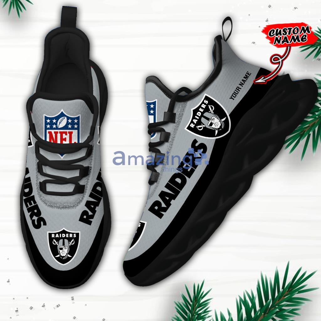 NFL Las Vegas Raiders Silver Black Max Soul Shoes - T-shirts Low Price