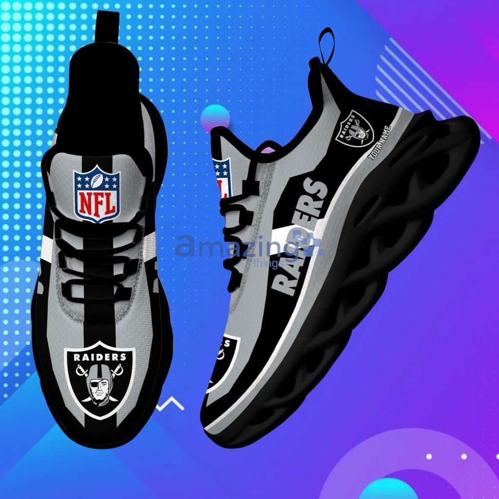 Custom Name NFL Las Ves Raiders  Personalized Max Soul Shoes For Men And Women - 4