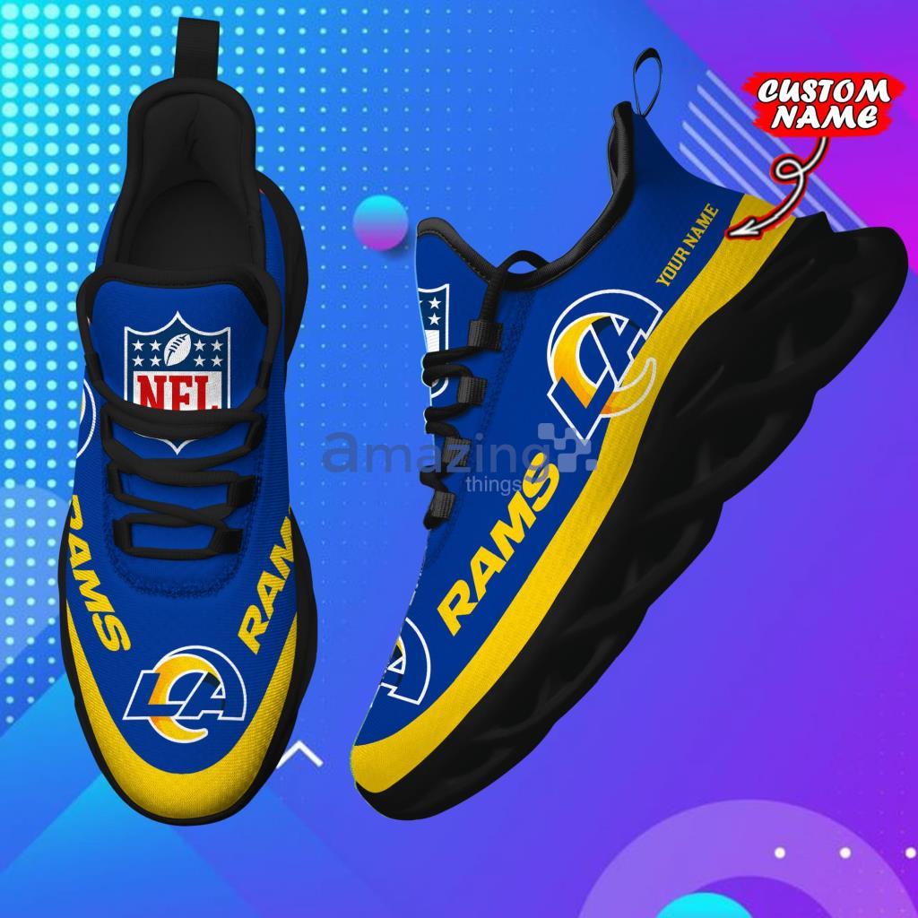 Los Angeles Rams NFL Max Soul Shoes Custom Name Sneakers For Men And Women  - Freedomdesign