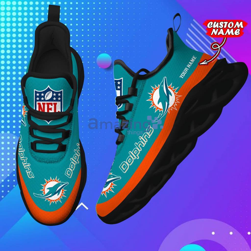 Miami Dolphins Custom Name Luxury NFL Max Soul Shoes Design 6 Chunky  Sneakers For Men And Women - Freedomdesign