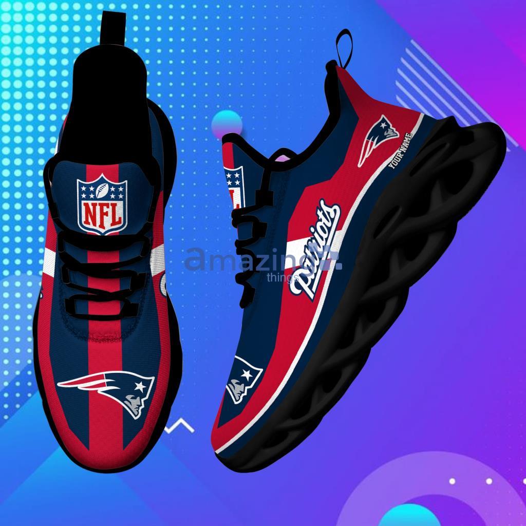 Custom Name NFL New Enand Patriots  Personalized Max Soul Shoes For Men And Women - 4