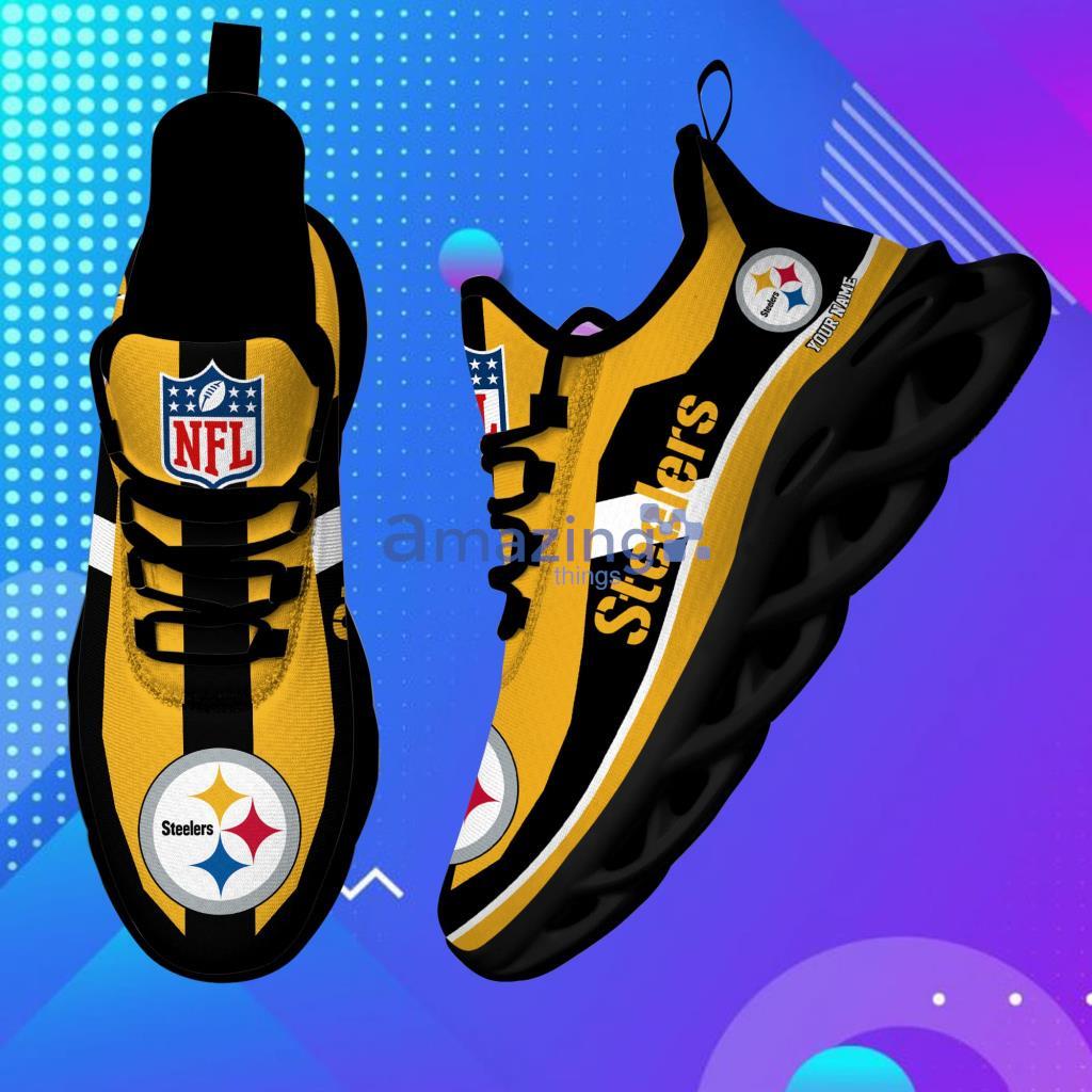 Custom Name NFL Pittsbgh Steelers  Personalized Max Soul Shoes For Men And Women - 4