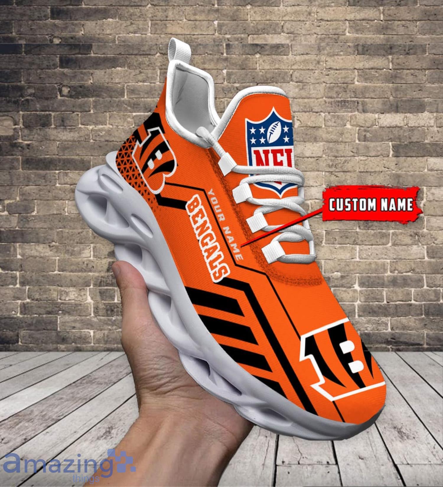 Cincinnati Bengals LGBT NFL Custom Name Running Sneakers Max Soul Shoes For  Men And Women