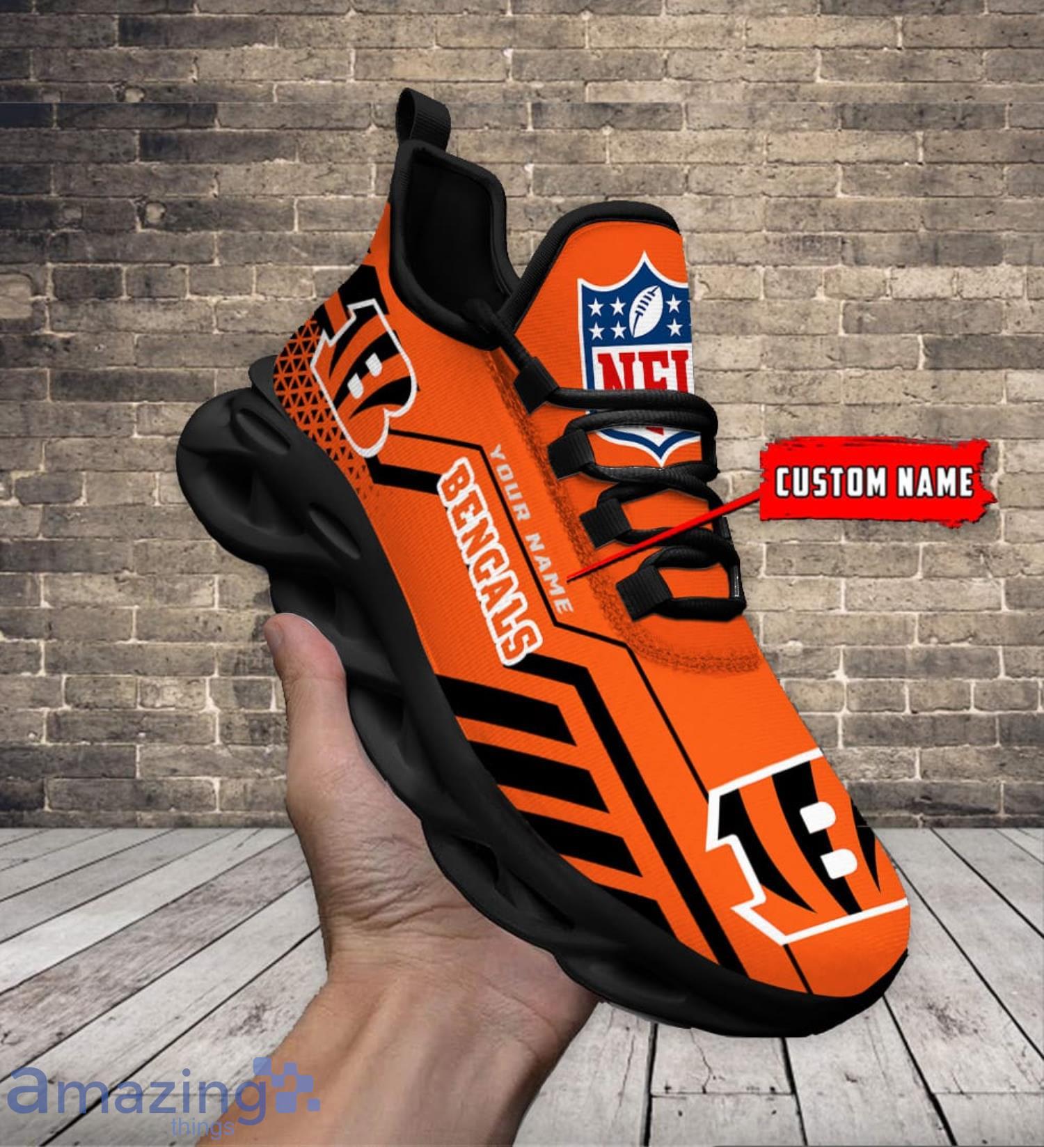 Cincinnati Bengals NFL Max Soul Shoes Custom Name Sneakers