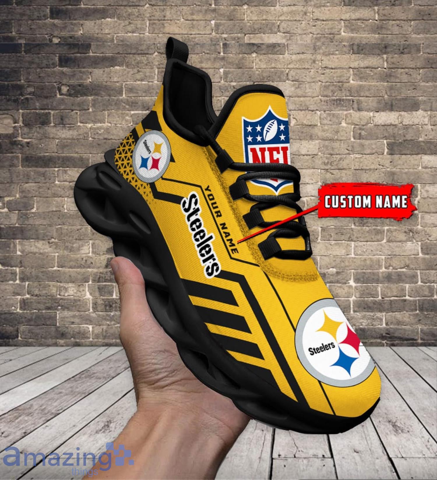 Pittsburgh Steelers Nfl Yellow Max Soul Sneakers Sport Shoes