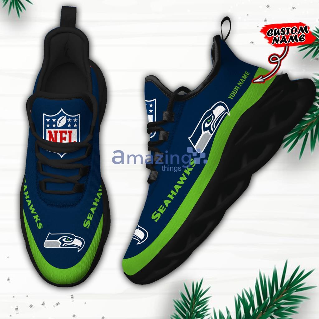 Custom Name NFL Seattle Seahawks Personalized Max Soul Shoes For Fans - 6