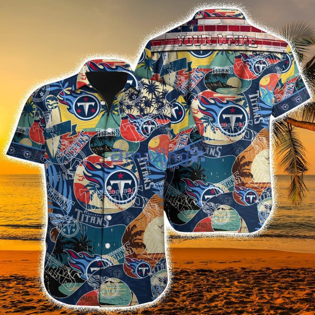 Custom Name Tennessee Titans Hawaiian Shirt NFL Football Hawaiian