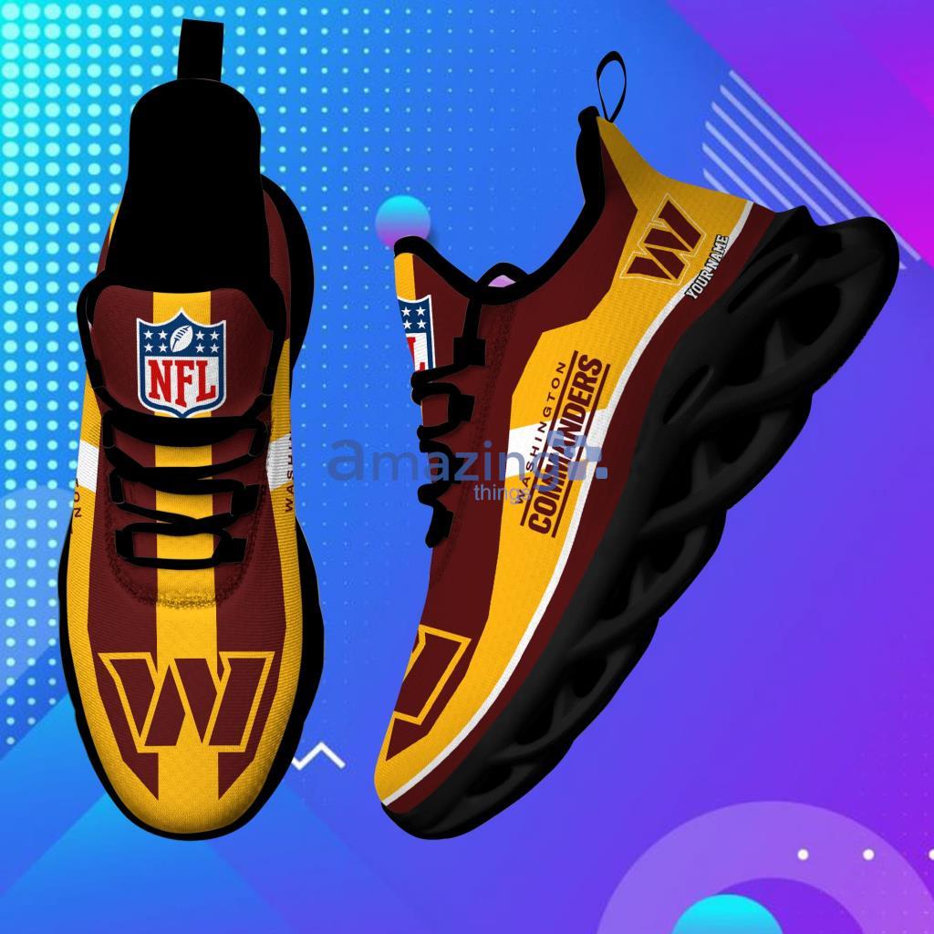 Custom Name NFL Washinon Commanders  Personalized Max Soul Shoes For Men And Women - 4