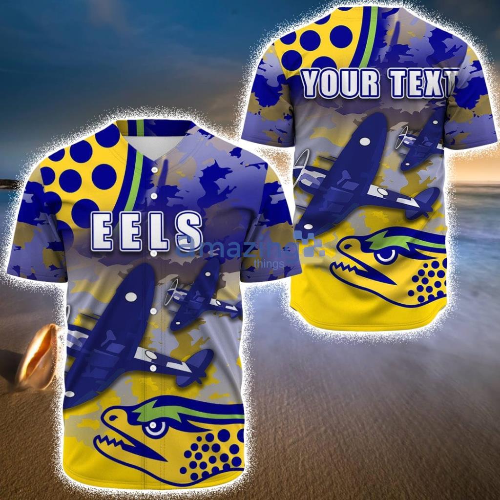 Custom Name Parramatta Eels Anzac Day - Rugby Team Baseball Jerseys Shirt