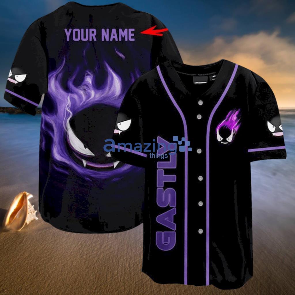 Personalized Name Purple Pokemon 3D Baseball Jersey - Bring Your