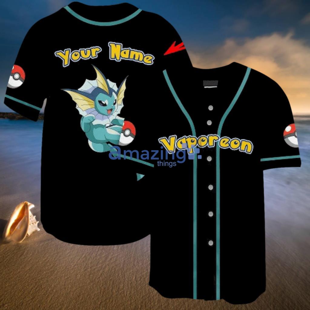 Custom Name Pokemon Vaporeon Pokemon Anime Baseball Jersey Shirt - Custom Name Pokemon Vaporeon Pokemon Anime Baseball Jersey Shirt Custom Name Pokemon Vaporeon Pokemon Anime Baseball Jersey Shirt - Custom Name Pokemon Vaporeon Pokemon Anime Baseball Jersey Shirt