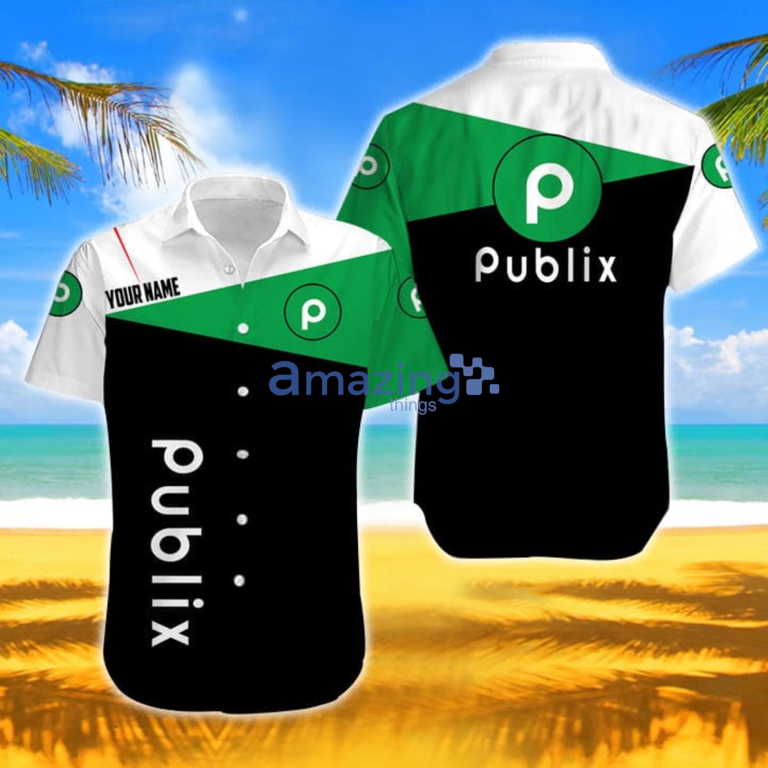Custom Name Publix Short Sleeve Aloha Hawaiian Shirt For Men And Women Product Photo 1