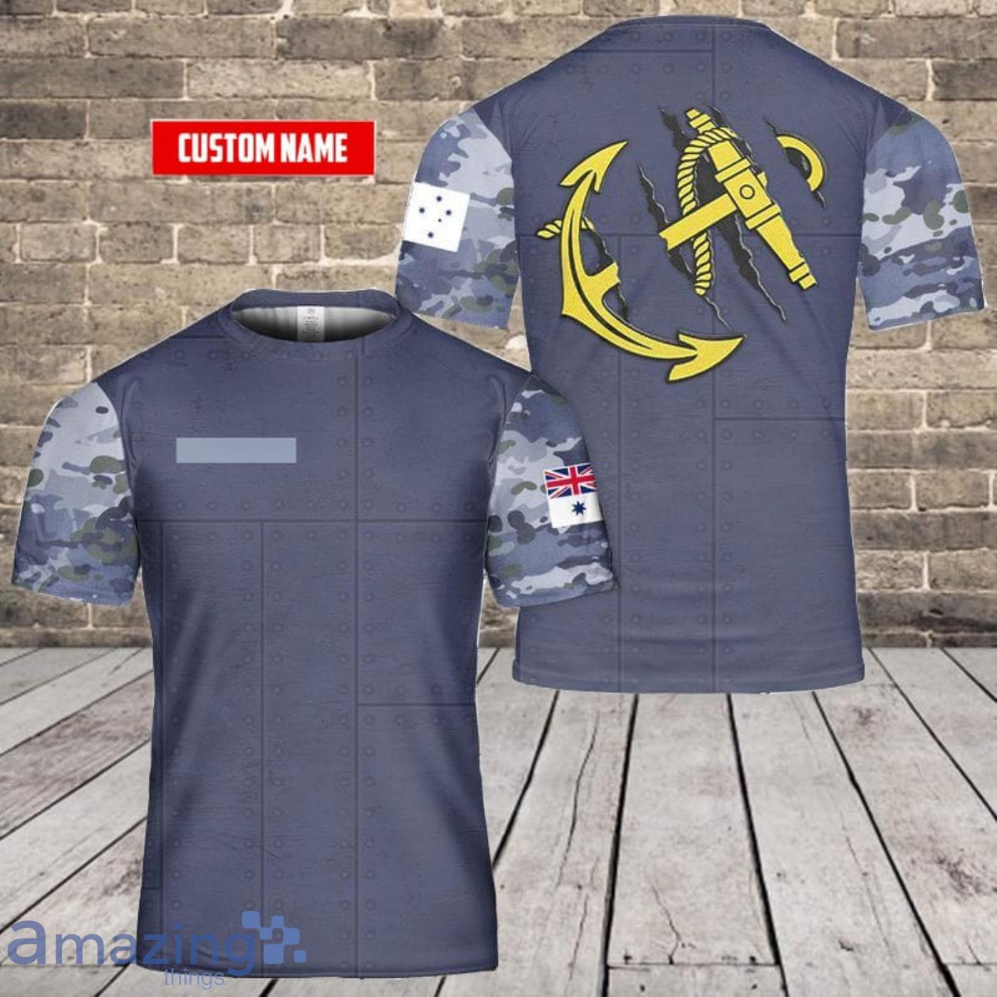 Custom Name Royal Australian Navy 3D T-Shirt For Fans Product Photo 1 Custom Name Royal Australian Navy 3D T-Shirt For Fans Product Photo 1