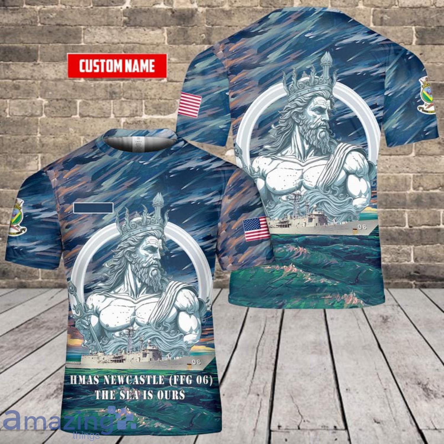 Custom Name Royal Australian Navy HMAS Newcastle (FFG 06) 3D T-Shirt Best Gift For Summer Vacation Product Photo 1 Custom Name Royal Australian Navy HMAS Newcastle (FFG 06) 3D T-Shirt Best Gift For Summer Vacation Product Photo 1