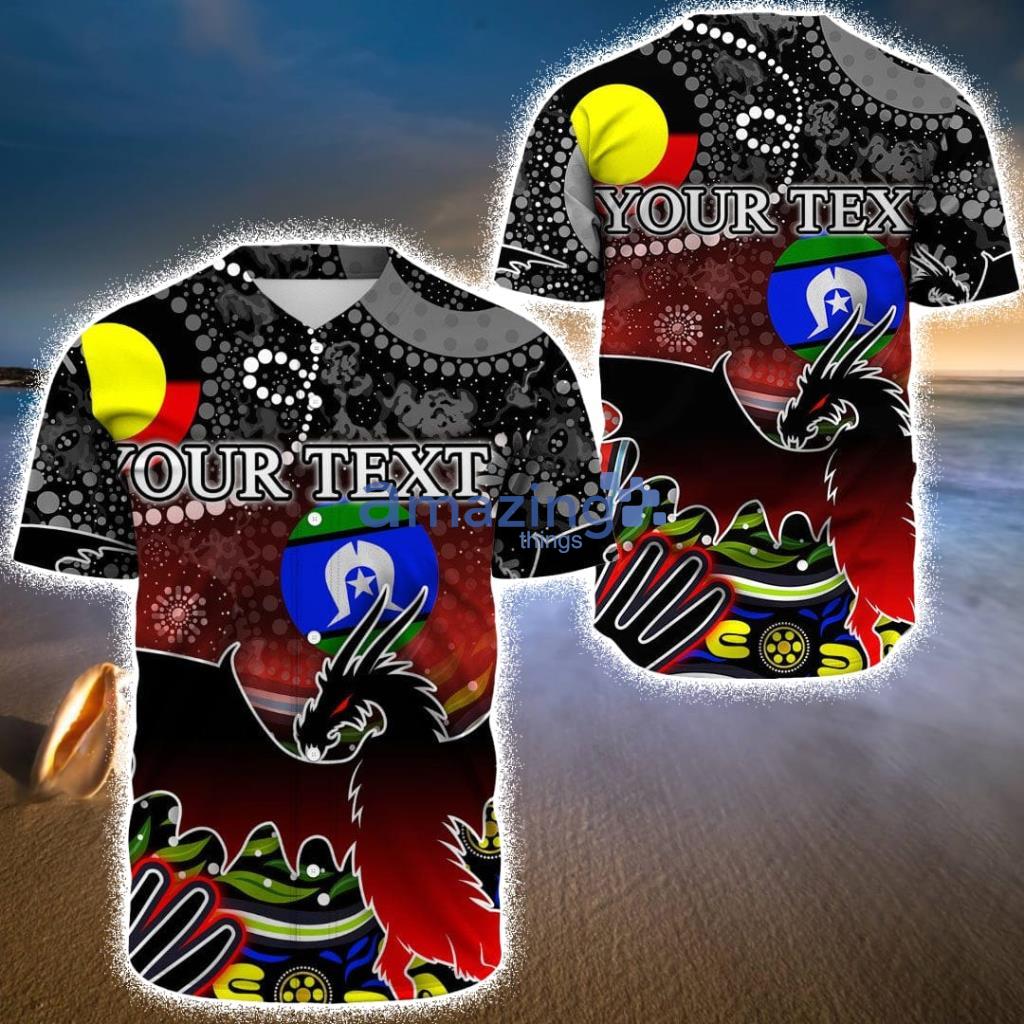 Custom Name St. George Illawarra Dragons Indigenous Special - Rugby Team Baseball Jerseys Shirt - Custom Name St. George Illawarra Dragons Indigenous Special - Rugby Team Baseball Jerseys Shirt