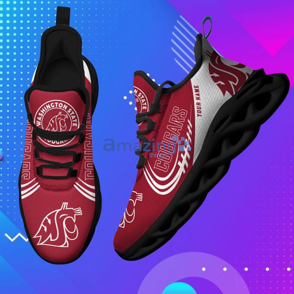 Custom Name Washington State Cougars-Personalized Max Soul Shoes For Men And Women - 3