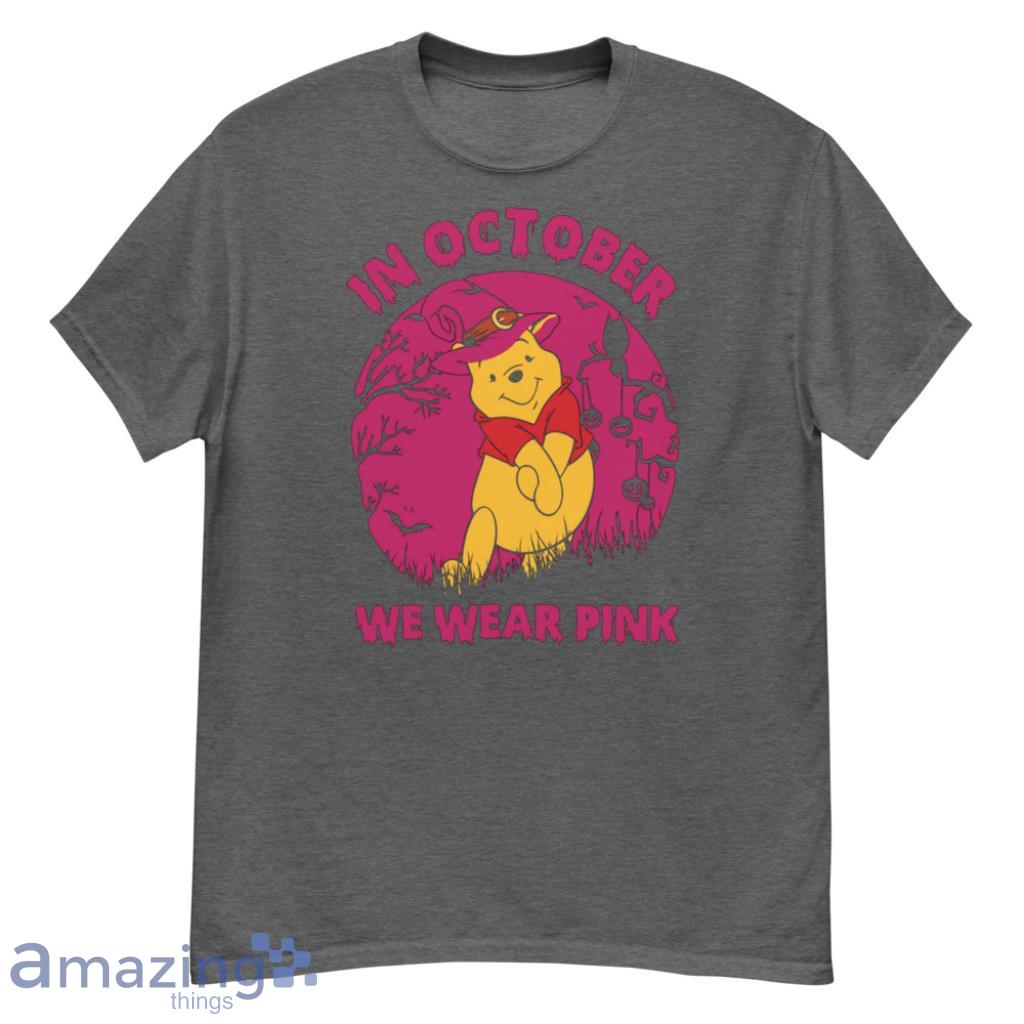 Cute Pooh In October We Wear Pink Halloween Shirt - G500 Men’s Classic T-Shirt-1