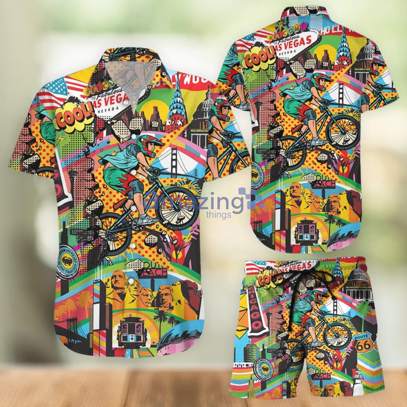Cycling Amazing Cycling  - Combo Hawaiian Shirt And Shorts Summer Set Holiday Gift Product Photo 1