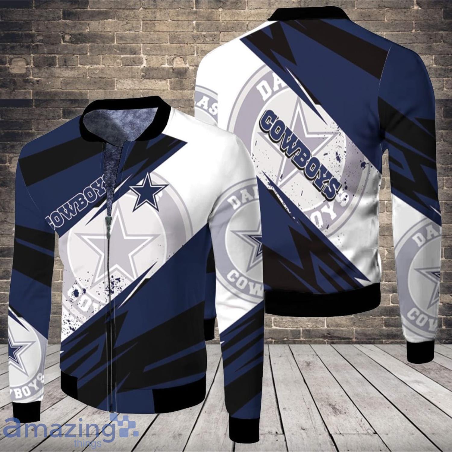 Dallas Cowboys 3Ds 3D All Over Printed Fleece Bomber Jacket Product Photo 1