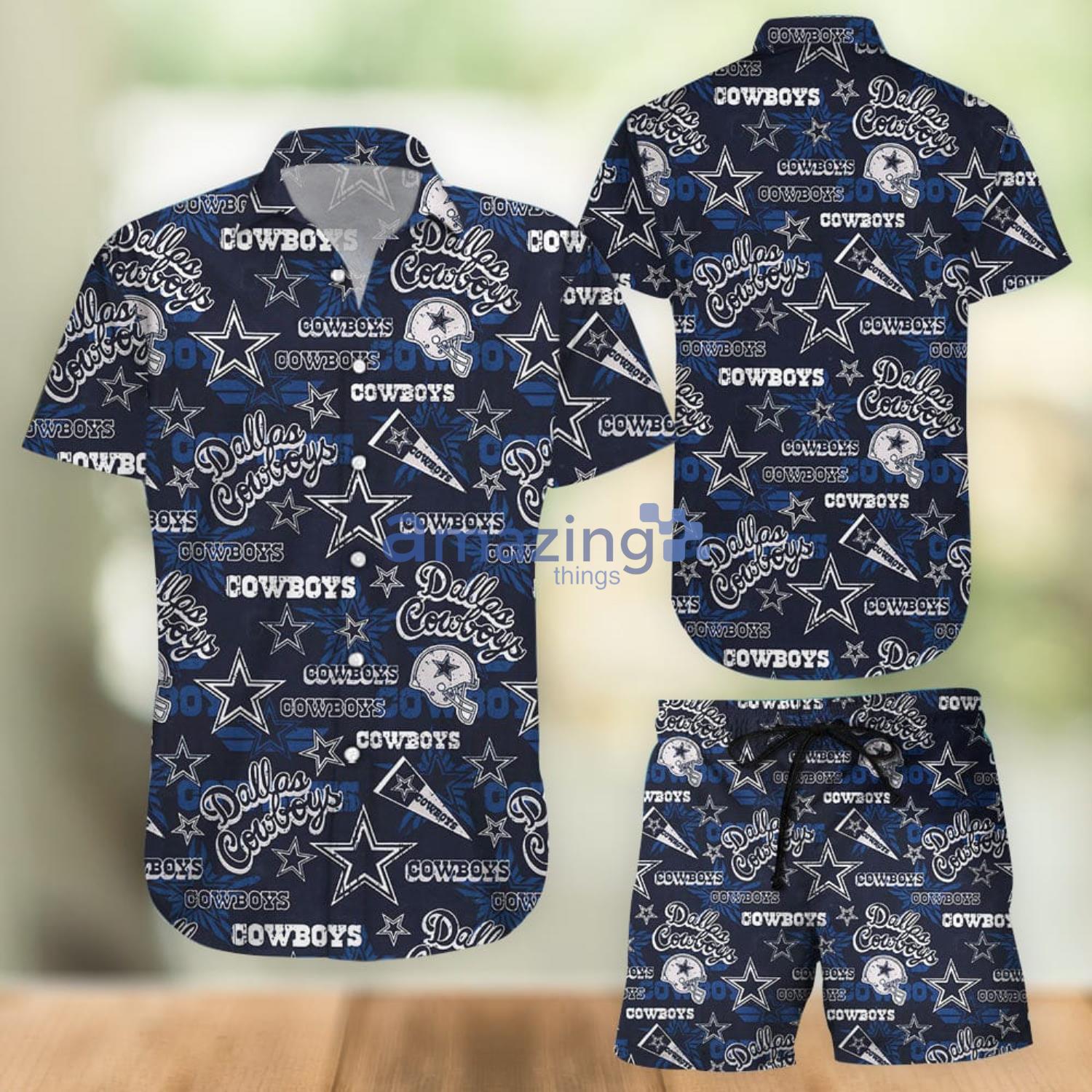 Dallas Cowboys Aloha Combo Hawaiian Shirt And Shorts Gift For Summer Vacation Product Photo 1