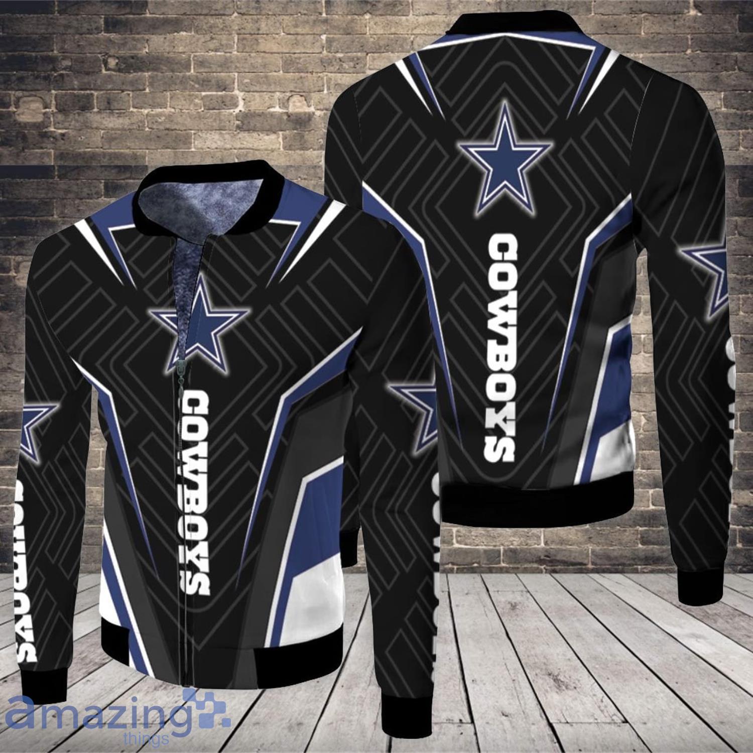Dallas Cowboys Football Fan 3D All Over Printed Fleece Bomber Jacket Product Photo 1