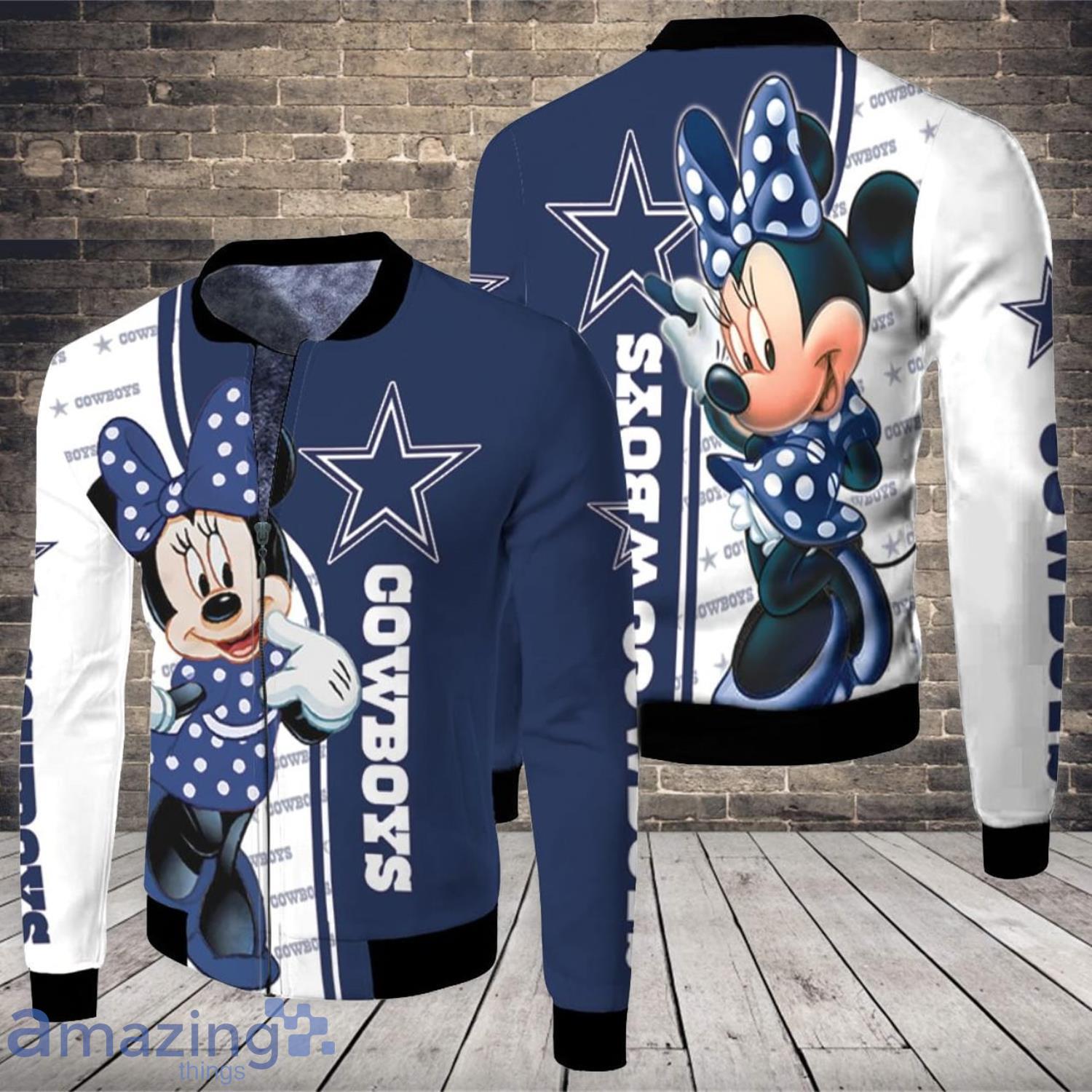 Dallas Cowboys Logo Nfl 3D All Over Printed Fleece Bomber Jacket