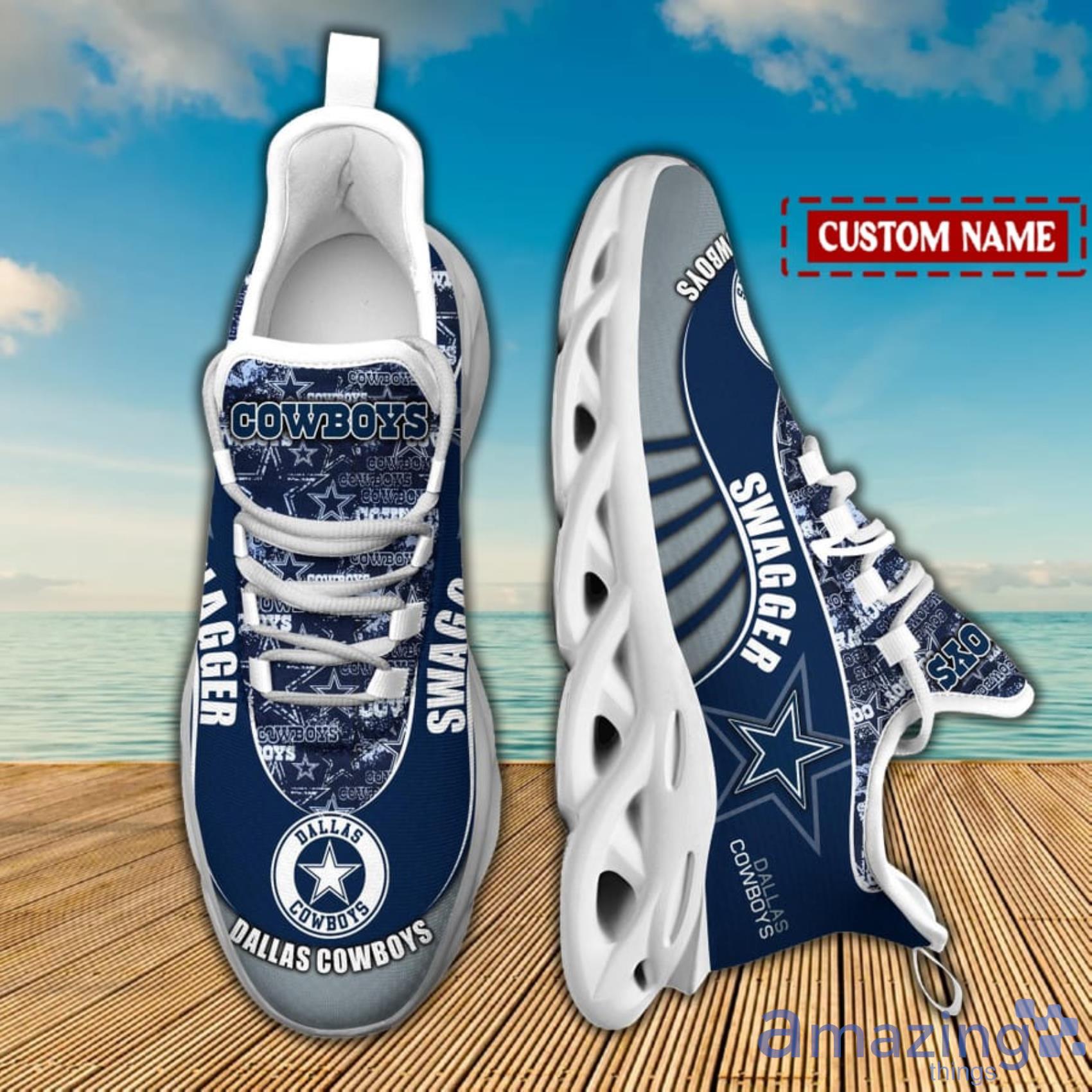 Nfl Dallas Cowboys Custom Name Max Soul Shoes Chunky Sneakers