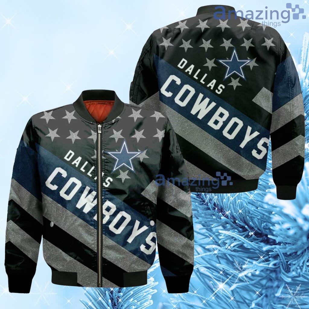 Dallas Cowboys Logo Nfl 3D All Over Printed Fleece Bomber Jacket