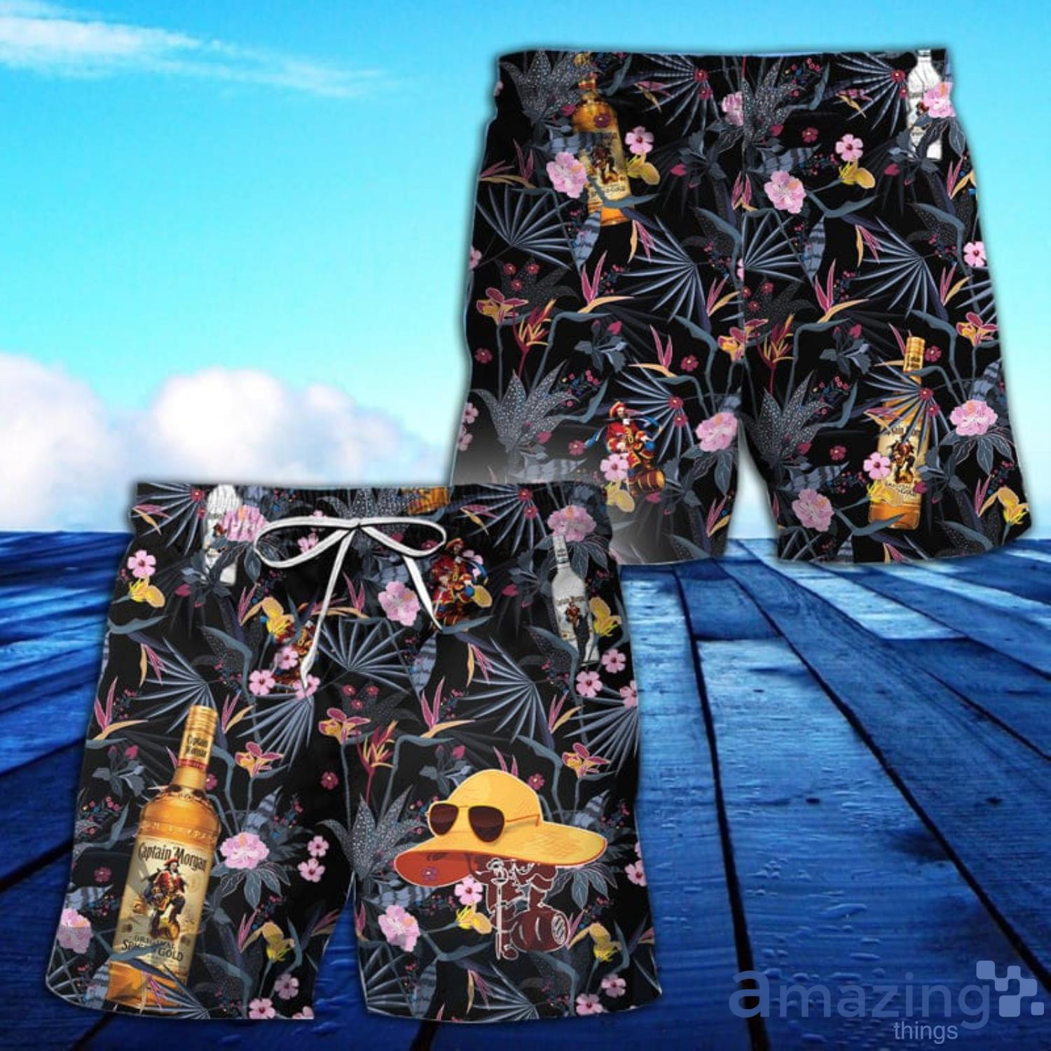 Dark Tropical Captain Morgan All Over Print Hawaiian Short Product Photo 1